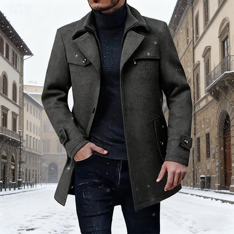 Adam Single Breasted Tailored Overcoat_2