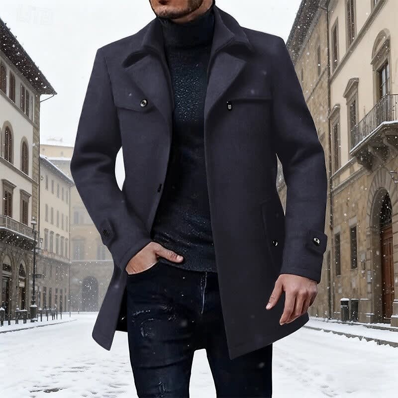 Adam Single Breasted Tailored Overcoat_3