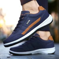 Brodie Leather-Look Lace-Up Orthopedic Sneakers