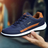 Brodie Leather-Look Lace-Up Orthopedic Sneakers