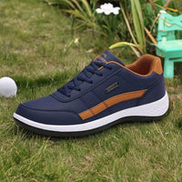 Brodie Leather-Look Lace-Up Orthopedic Sneakers