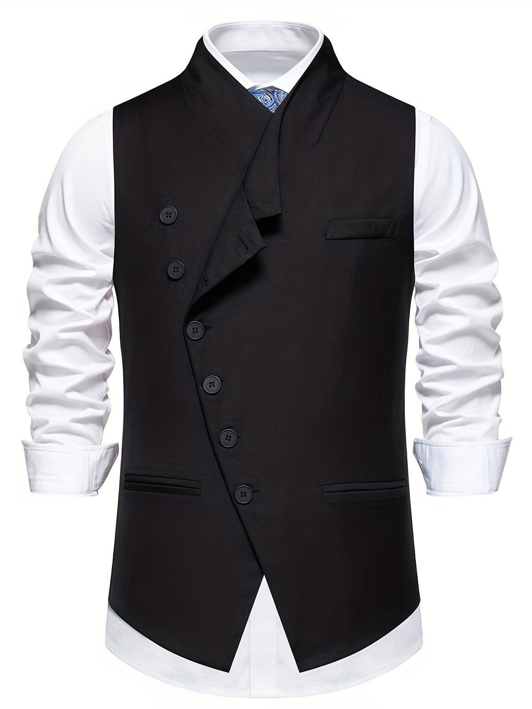 Chester Slant Button Tailored Vest