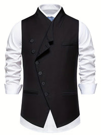 Chester Slant Button Tailored Vest