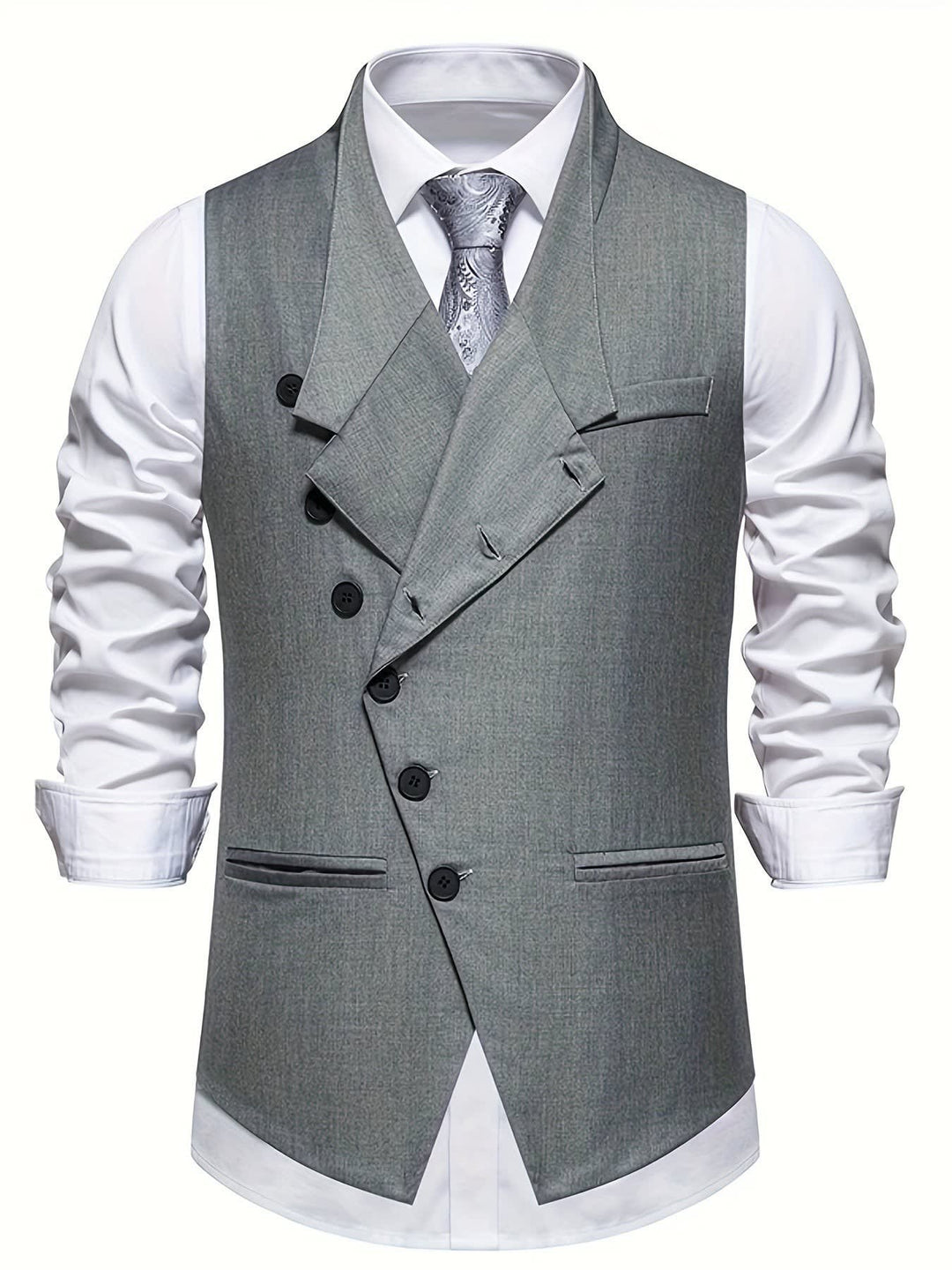 Chester Slant Button Tailored Vest