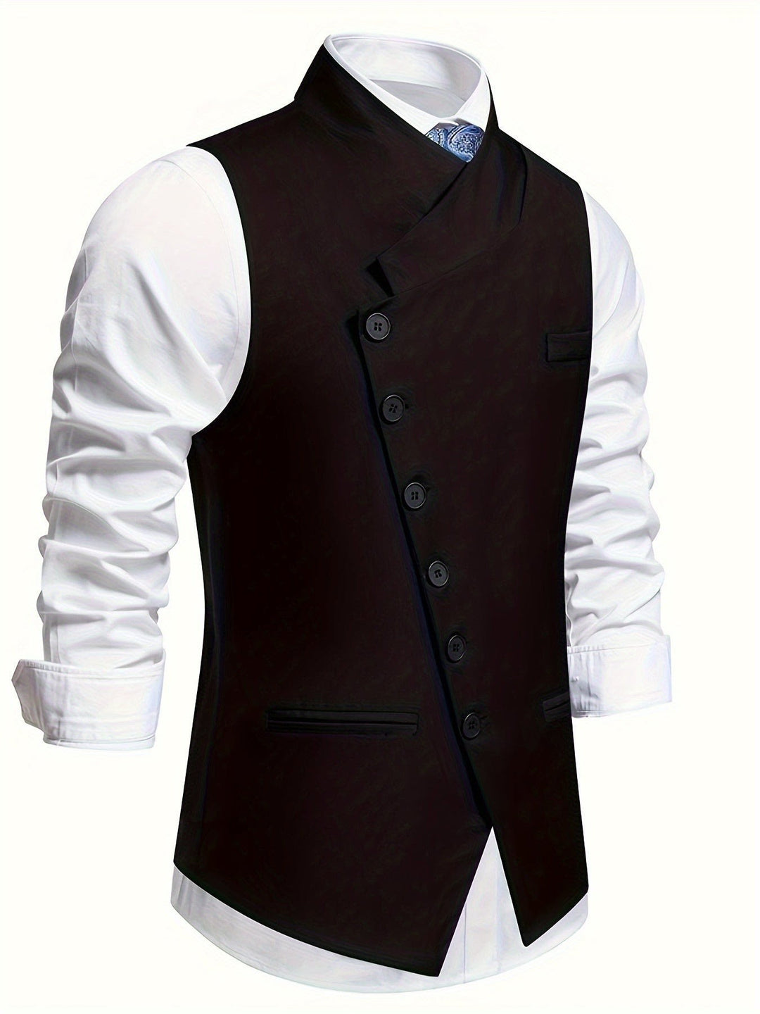 Chester Slant Button Tailored Vest