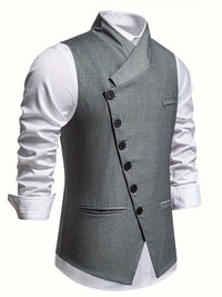Chester Slant Button Tailored Vest