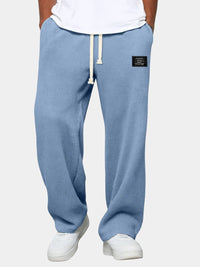Bryce Waffle Texture Drawstring Wide Leg Pants