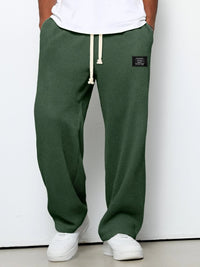 Bryce Waffle Texture Drawstring Wide Leg Pants