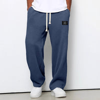 Bryce Waffle Texture Drawstring Wide Leg Pants