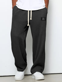 Bryce Waffle Texture Drawstring Wide Leg Pants